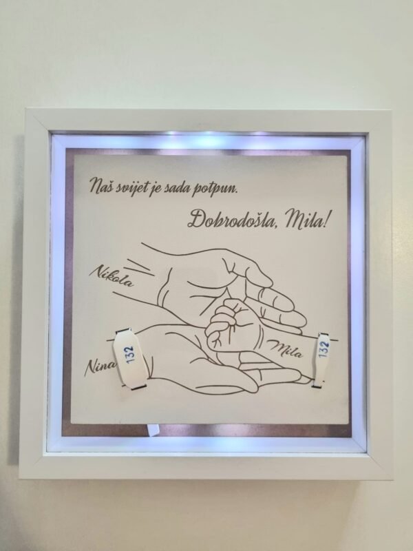 3D okvir za narukvice iz rodilišta