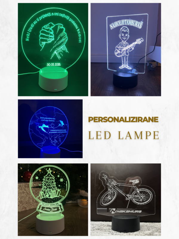 Personalizirana LED lampa po narudžbi