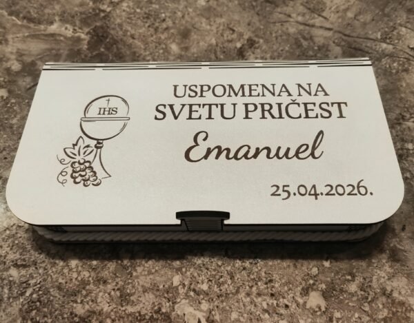 Drvena kutijica za novac – čestitka za sve prigode – model 3